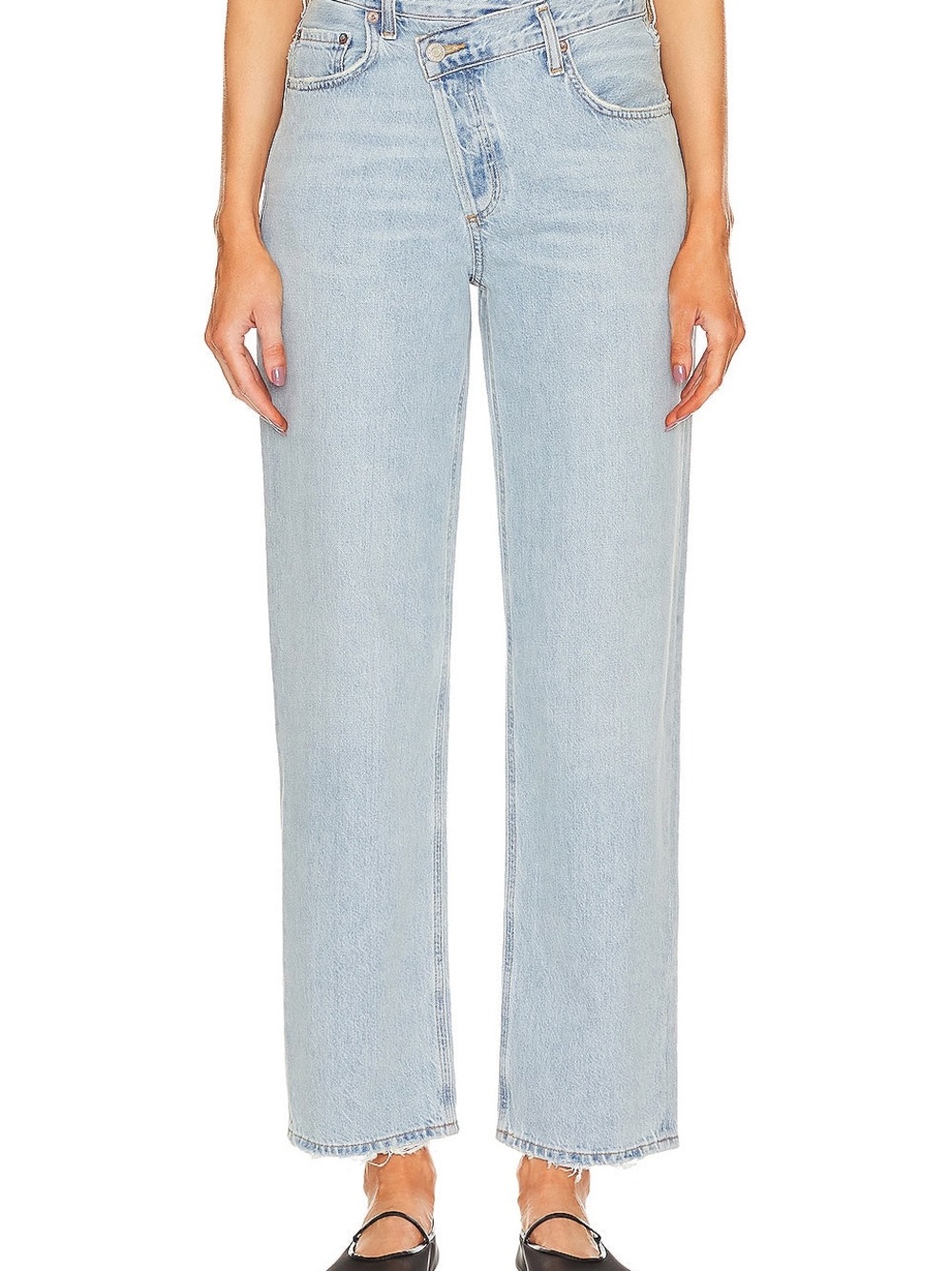 Agolde Criss Cross Light Blue Denim Jeans